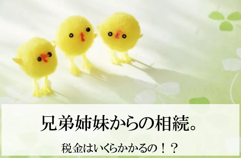 兄弟姉妹からの相続。税金はいくらかかるの？